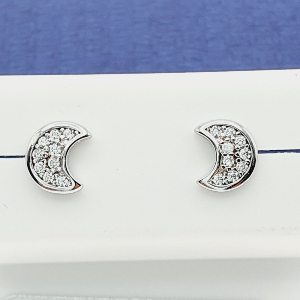 "#925 Sterling Silver CZ Stud Earrings for Women/Girl, US925P1023